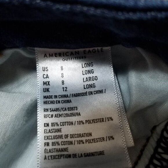 American Eagle 360 Next Level Stretch Jeans size 8L - Picture 5 of 12